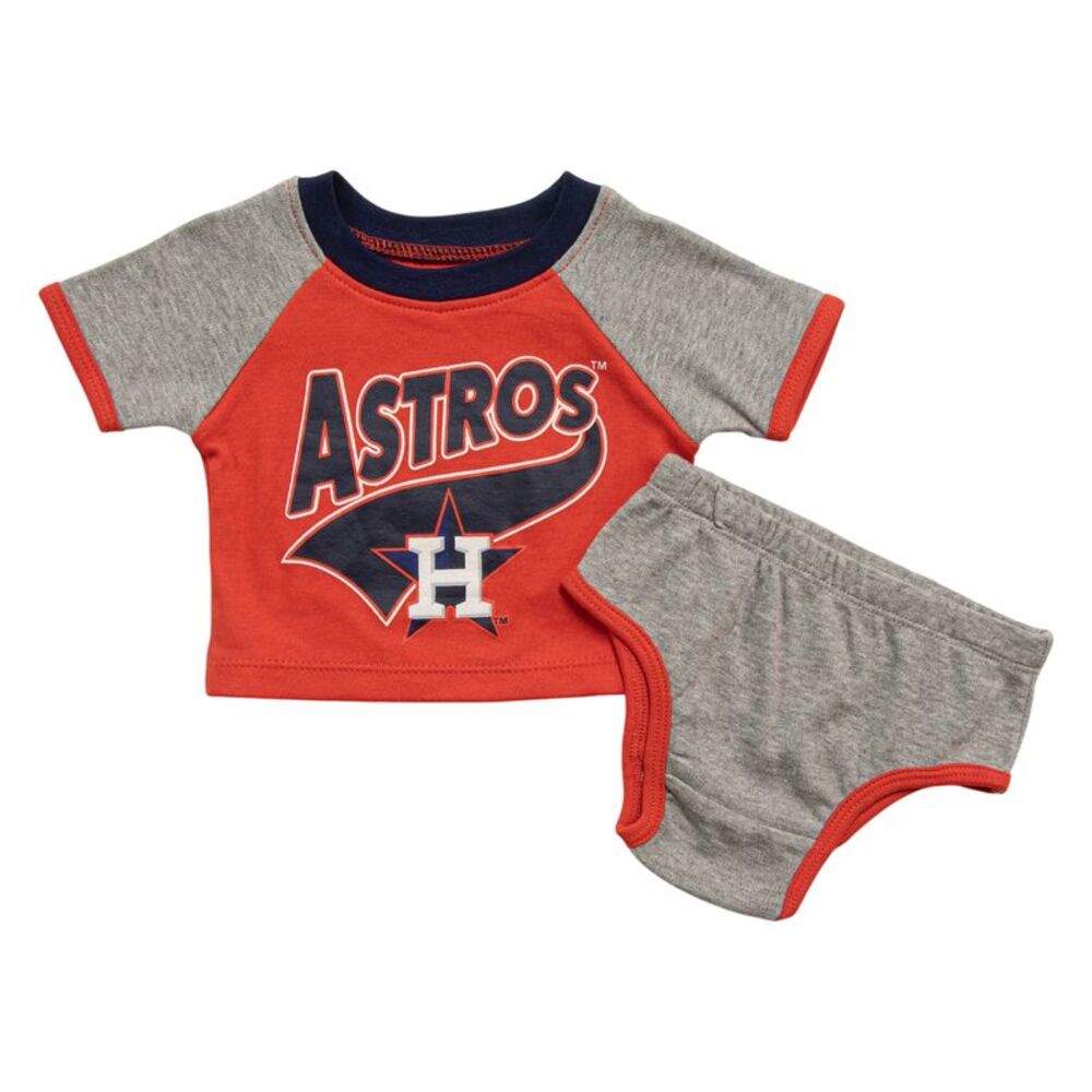 MLB Houston Astros Infant 2pc Shirt & Briefs in Grey/Orange, 18 Months